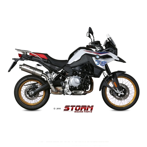 [B.033.LX1B-STORM] Storm Oval Slip-on BMW F 750 GS (850cc) 2018-2024 and F 850 GS / Adventure 2018-2024