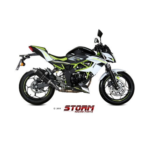 [K.048.LXSB-STORM] Silencieux Storm GP Adapt. KAWASAKI NINJA 125 2019-2024 et Z 125 2019-2024