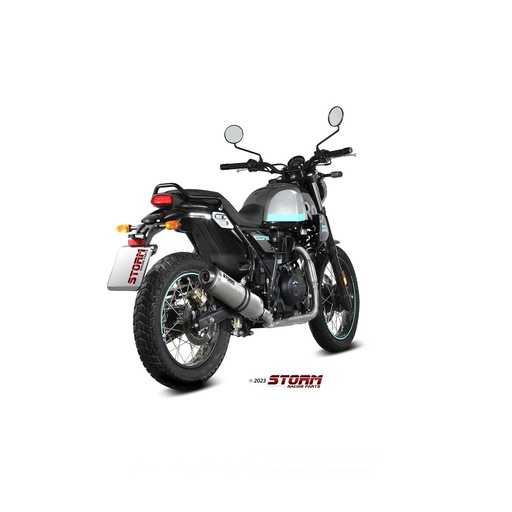 [RE.001.LX1-STORM] Silencieux Storm Ovale Adapt. ROYAL ENFIELD HIMALAYAN 2017-2023 et SCRAM 411 2022-2024