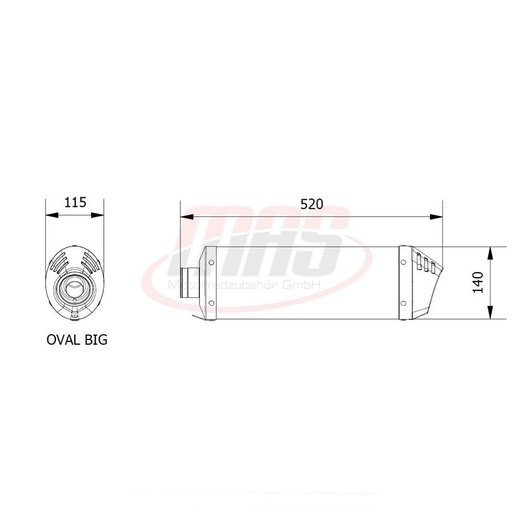 [T.014.LEC] MIVV SPORTLINE Silencer (carbon end cap) oval TRIUMPH TIGER SPORT 1050 2013-2016