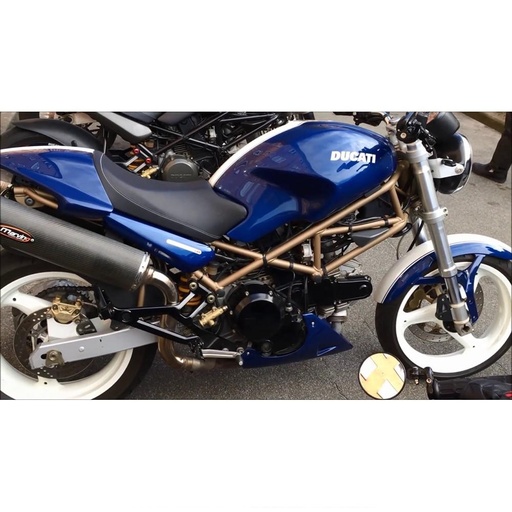 [EU/AL/DMA600] Silencieux MARVING Superline Small Ovale Ducati MONSTER 600, 750, 750 IE, 900 (Position Haute)