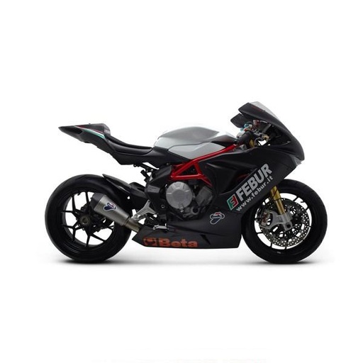 [MV10080TV] TERMIGNONI Strada Taper Silencer Mv Agusta F3 675, F3 800 (Carbon End Cap)