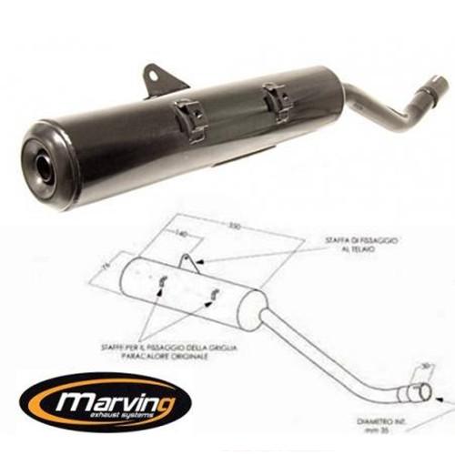 [K/AAA/65/BC] MARVING Slip-on Silencer Kawasaki KLR 250 1984-1992