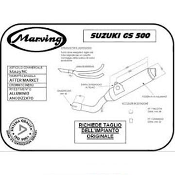 [S/2123/NC] MARVING Style Origine Silencer Suzuki GS 500 E Twin-cylinder 1989-2004