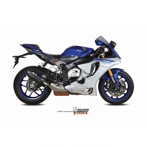 [Y.050.L9] Silencieux MIVV SUONO (coupelle carbone) Steel Black Yamaha YZF 1000 R1 2015-...