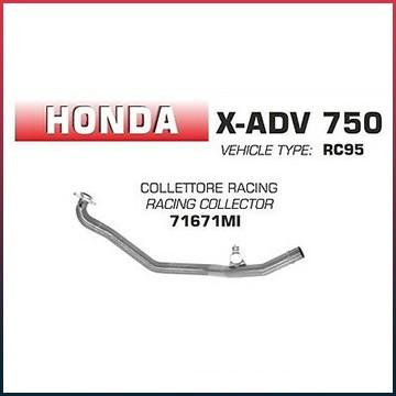 [71671MI] Downpipe without catalyst Honda X-ADV 750 2017-2024