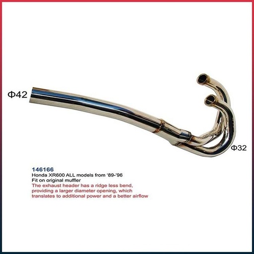 [146166] Downpipe for Honda XR 600 R 1991-1998